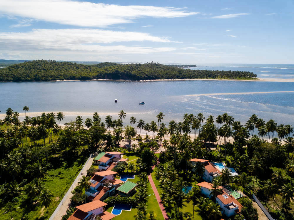Vista aérea da praia